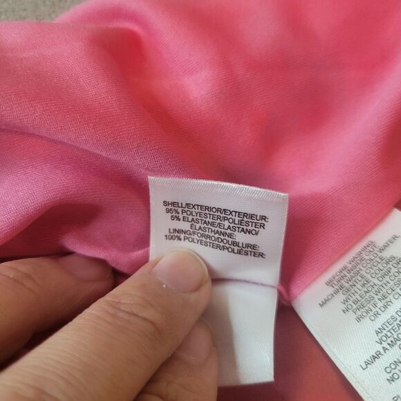 Pappagallo Dress Pink Lemons Fruit Print Size Large - Picture 8 of 9